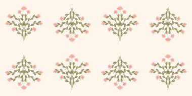 Kusursuz suluboya kapaklar, notlar, yumuşak arkaplan renkleri için eşsiz çiçek desenli arka plan. Suluboya sanat eseri. Çiçek sapı. Pembe çiçek.