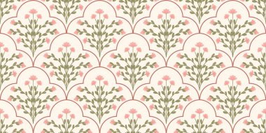 Kusursuz suluboya kapaklar, notlar, yumuşak arkaplan renkleri için eşsiz çiçek desenli arka plan. Suluboya sanat eseri. Çiçek sapı. Pembe çiçek.