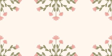 Kusursuz suluboya kapaklar, notlar, yumuşak arkaplan renkleri için eşsiz çiçek desenli arka plan. Suluboya sanat eseri. Çiçek sapı. Pembe çiçek.