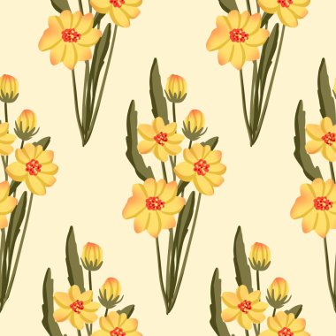 Kusursuz suluboya kapaklar, notlar, yumuşak arkaplan renkleri için eşsiz çiçek desenli arka plan. Suluboya sanat eseri. Çiçek sapı. Renkli çiçek