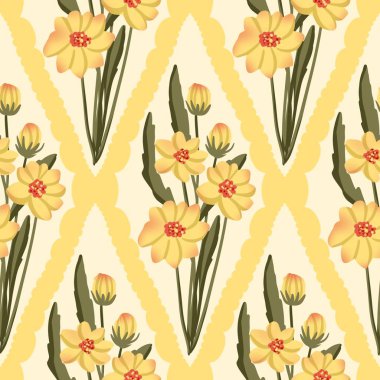 Kusursuz suluboya kapaklar, notlar, yumuşak arkaplan renkleri için eşsiz çiçek desenli arka plan. Suluboya sanat eseri. Çiçek sapı. Renkli çiçek