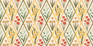 Kusursuz suluboya kapaklar, notlar, yumuşak arkaplan renkleri için eşsiz çiçek desenli arka plan. Suluboya sanat eseri. Çiçek sapı. Renkli çiçek