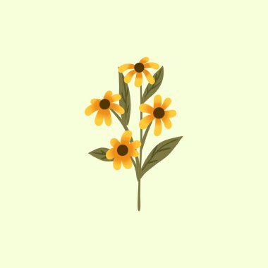 Kusursuz suluboya kapaklar, notlar, yumuşak arkaplan renkleri için eşsiz çiçek desenli arka plan. Suluboya sanat eseri. Çiçek sapı. Renkli çiçek