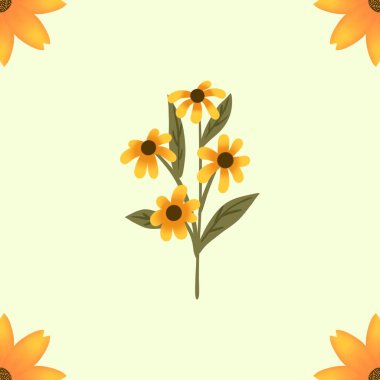 Kusursuz suluboya kapaklar, notlar, yumuşak arkaplan renkleri için eşsiz çiçek desenli arka plan. Suluboya sanat eseri. Çiçek sapı. Renkli çiçek