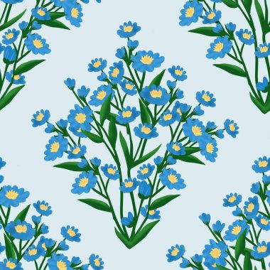 Kusursuz suluboya ve kapaklar, notlar ve afişler için eşsiz çiçek desenli arka plan. Yumuşak arkaplan rengi. Suluboya sanat eseri. Çiçek sapı. Renkli çiçek.