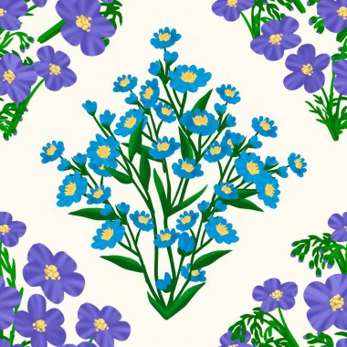 Kusursuz suluboya ve kapaklar, notlar ve afişler için eşsiz çiçek desenli arka plan. Yumuşak arkaplan rengi. Suluboya sanat eseri. Çiçek sapı. Renkli çiçek.