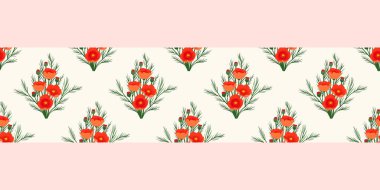 Kusursuz suluboya ve kapaklar, notlar ve afişler için eşsiz çiçek desenli arka plan. Yumuşak arkaplan rengi. Suluboya sanat eseri. Çiçek sapı. Renkli çiçek. 