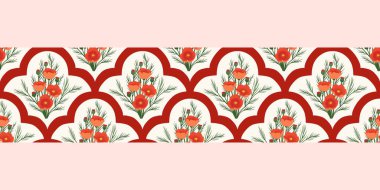 Kusursuz suluboya ve kapaklar, notlar ve afişler için eşsiz çiçek desenli arka plan. Yumuşak arkaplan rengi. Suluboya sanat eseri. Çiçek sapı. Renkli çiçek. 