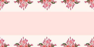 Kusursuz suluboya ve kapaklar, notlar ve afişler için eşsiz çiçek desenli arka plan. Yumuşak arkaplan rengi. Suluboya sanat eseri. Çiçek sapı. Renkli çiçek. 