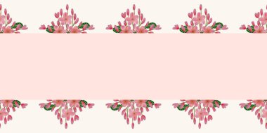 Kusursuz suluboya ve kapaklar, notlar ve afişler için eşsiz çiçek desenli arka plan. Yumuşak arkaplan rengi. Suluboya sanat eseri. Çiçek sapı. Renkli çiçek. 