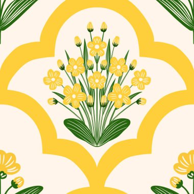 Kusursuz suluboya ve kapaklar, notlar ve afişler için eşsiz çiçek desenli arka plan. Yumuşak arkaplan rengi. Suluboya sanat eseri. Çiçek sapı. Renkli çiçek. 