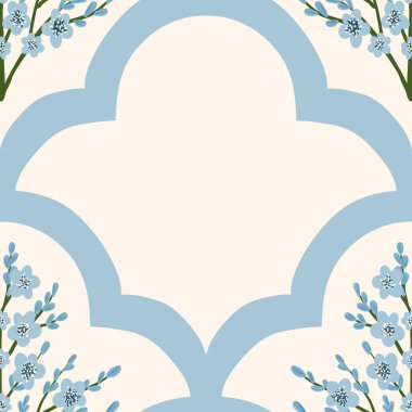 Kusursuz suluboya ve kapaklar, notlar ve afişler için eşsiz çiçek desenli arka plan. Yumuşak arkaplan rengi. Suluboya sanat eseri. Çiçek sapı. Renkli çiçek. 