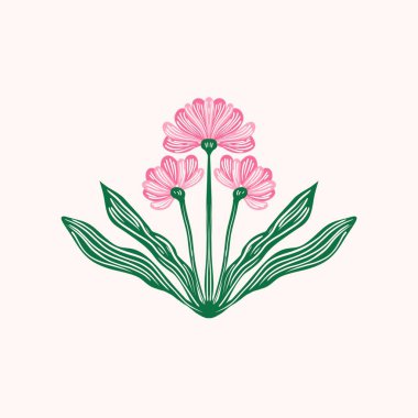 Kusursuz suluboya kapaklar, notlar, yumuşak arkaplan renkleri için eşsiz çiçek desenli arka plan. Suluboya sanat eseri. Çiçek sapı. Pembe çiçek.