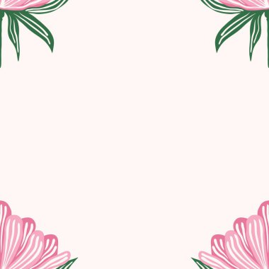 Kusursuz suluboya kapaklar, notlar, yumuşak arkaplan renkleri için eşsiz çiçek desenli arka plan. Suluboya sanat eseri. Çiçek sapı. Pembe çiçek.