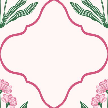 Kusursuz suluboya kapaklar, notlar, yumuşak arkaplan renkleri için eşsiz çiçek desenli arka plan. Suluboya sanat eseri. Çiçek sapı. Pembe çiçek.