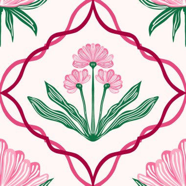 Kusursuz suluboya kapaklar, notlar, yumuşak arkaplan renkleri için eşsiz çiçek desenli arka plan. Suluboya sanat eseri. Çiçek sapı. Pembe çiçek.