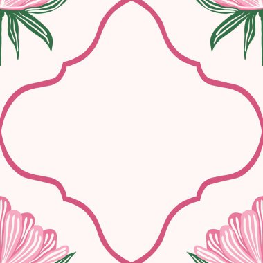 Kusursuz suluboya kapaklar, notlar, yumuşak arkaplan renkleri için eşsiz çiçek desenli arka plan. Suluboya sanat eseri. Çiçek sapı. Pembe çiçek.