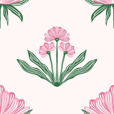 Kusursuz suluboya kapaklar, notlar, yumuşak arkaplan renkleri için eşsiz çiçek desenli arka plan. Suluboya sanat eseri. Çiçek sapı. Pembe çiçek.