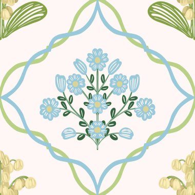 Kusursuz suluboya ve kapaklar, notlar ve afişler için eşsiz çiçek desenli arka plan. Yumuşak arkaplan rengi. Suluboya sanat eseri. Çiçek sapı. Renkli çiçek. Yaz Baharı.  