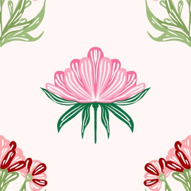 Kusursuz suluboya ve kapaklar, notlar ve afişler için eşsiz çiçek desenli arka plan. Yumuşak arkaplan rengi. Suluboya sanat eseri. Çiçek sapı. Renkli çiçek. Yaz Baharı.  