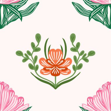 Kusursuz suluboya ve kapaklar, notlar ve afişler için eşsiz çiçek desenli arka plan. Yumuşak arkaplan rengi. Suluboya sanat eseri. Çiçek sapı. Renkli çiçek. Yaz Baharı.  