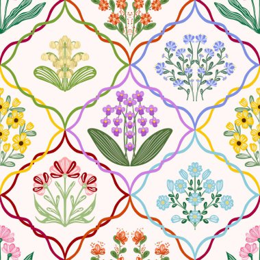 Kusursuz suluboya ve kapaklar, notlar ve afişler için eşsiz çiçek desenli arka plan. Yumuşak arkaplan rengi. Suluboya sanat eseri. Çiçek sapı. Renkli çiçek. Yaz Baharı.  