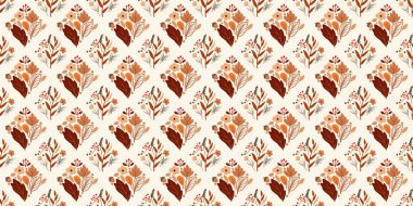 Güz Kış Şablonu Kapak, Bayrak ve Notlar için Arkaplan Çizimi. Sonbahar Estetik Arkaplanı. Bitki ve Çiçek Desenli Arkaplan. 