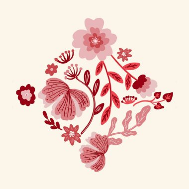 Güz Kış Şablonu Kapak, Bayrak ve Notlar için Arkaplan Çizimi. Sonbahar Estetik Arkaplanı. Bitki ve Çiçek Desenli Arkaplan. 