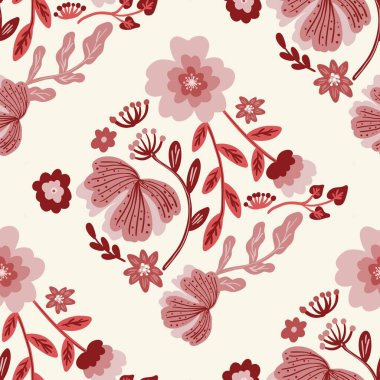 Güz Kış Şablonu Kapak, Bayrak ve Notlar için Arkaplan Çizimi. Sonbahar Estetik Arkaplanı. Bitki ve Çiçek Desenli Arkaplan. 