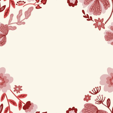 Güz Kış Şablonu Kapak, Bayrak ve Notlar için Arkaplan Çizimi. Sonbahar Estetik Arkaplanı. Bitki ve Çiçek Desenli Arkaplan. 