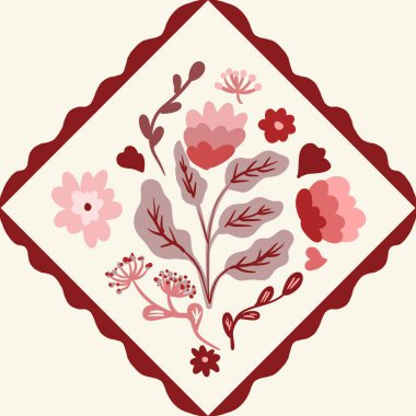 Güz Kış Şablonu Kapak, Bayrak ve Notlar için Arkaplan Çizimi. Sonbahar Estetik Arkaplanı. Bitki ve Çiçek Desenli Arkaplan. 