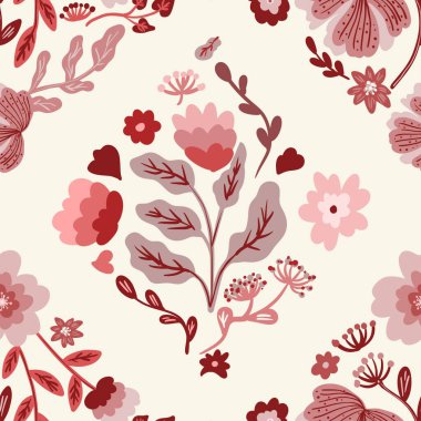 Güz Kış Şablonu Kapak, Bayrak ve Notlar için Arkaplan Çizimi. Sonbahar Estetik Arkaplanı. Bitki ve Çiçek Desenli Arkaplan. 