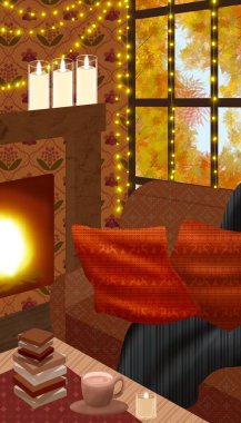 Telefon Duvar Kağıdı ya da Arkaplan için Sonbahar Teması Kapak, Not ya da Sancak İçin Arkaplan 