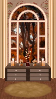 Telefon Duvar Kağıdı ya da Arkaplan için Sonbahar Teması Kapak, Not ya da Sancak İçin Arkaplan 