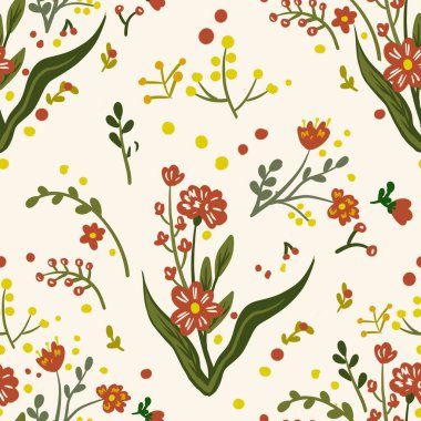 Güz Kış Şablonu Kapak, Bayrak ve Notlar için Arkaplan Çizimi. Sonbahar Estetik Arkaplanı. Bitki ve Çiçek Desenli Arkaplan. 