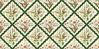 Güz Kış Şablonu Kapak, Bayrak ve Notlar için Arkaplan Çizimi. Sonbahar Estetik Arkaplanı. Bitki ve Çiçek Desenli Arkaplan. 