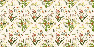 Güz Kış Şablonu Kapak, Bayrak ve Notlar için Arkaplan Çizimi. Sonbahar Estetik Arkaplanı. Bitki ve Çiçek Desenli Arkaplan. 