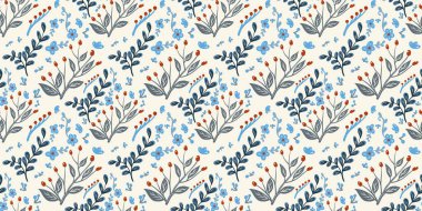 Güz Kış Şablonu Kapak, Bayrak ve Notlar için Arkaplan Çizimi. Sonbahar Estetik Arkaplanı. Bitki ve Çiçek Desenli Arkaplan. 