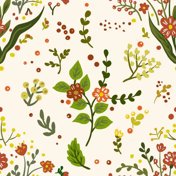 Güz Kış Şablonu Kapak, Bayrak ve Notlar için Arkaplan Çizimi. Sonbahar Estetik Arkaplanı. Bitki ve Çiçek Desenli Arkaplan. 