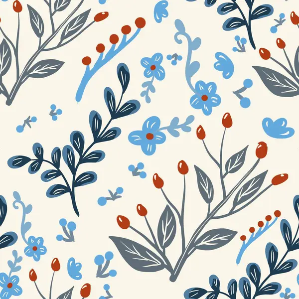 Güz Kış Şablonu Kapak, Bayrak ve Notlar için Arkaplan Çizimi. Sonbahar Estetik Arkaplanı. Bitki ve Çiçek Desenli Arkaplan. 