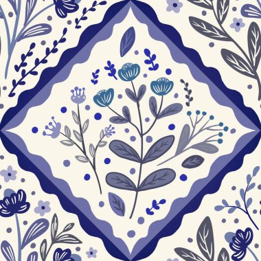 Güz Kış Şablonu Kapak, Bayrak ve Notlar için Arkaplan Çizimi. Sonbahar Estetik Arkaplanı. Bitki ve Çiçek Desenli Arkaplan. 