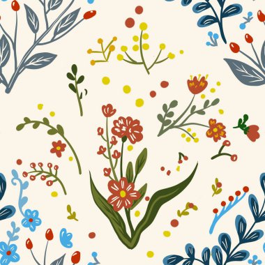 Güz Kış Şablonu Kapak, Bayrak ve Notlar için Arkaplan Çizimi. Sonbahar Estetik Arkaplanı. Bitki ve Çiçek Desenli Arkaplan. 