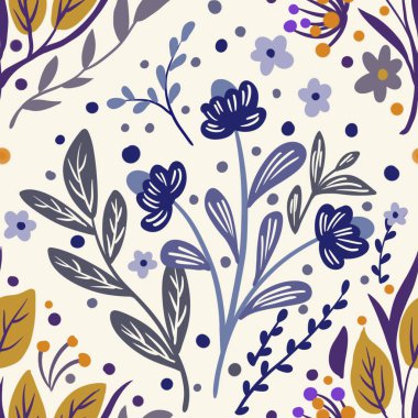 Güz Kış Şablonu Kapak, Bayrak ve Notlar için Arkaplan Çizimi. Sonbahar Estetik Arkaplanı. Bitki ve Çiçek Desenli Arkaplan. 