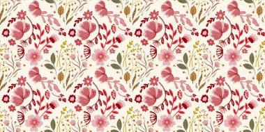 Güz Kış Şablonu Kapak, Bayrak ve Notlar için Arkaplan Çizimi. Sonbahar Estetik Arkaplanı. Bitki ve Çiçek Desenli Arkaplan. 