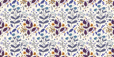 Güz Kış Şablonu Kapak, Bayrak ve Notlar için Arkaplan Çizimi. Sonbahar Estetik Arkaplanı. Bitki ve Çiçek Desenli Arkaplan. 