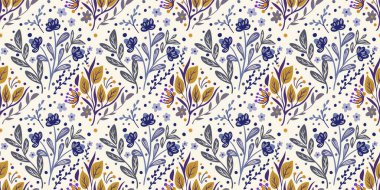 Güz Kış Şablonu Kapak, Bayrak ve Notlar için Arkaplan Çizimi. Sonbahar Estetik Arkaplanı. Bitki ve Çiçek Desenli Arkaplan. 