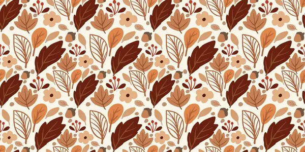 Güz Kış Şablonu Kapak, Bayrak ve Notlar için Arkaplan Çizimi. Sonbahar Estetik Arkaplanı. Bitki ve Çiçek Desenli Arkaplan. 