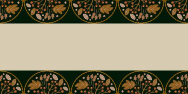 Güz Kış Şablonu Kapak, Bayrak ve Notlar için Arkaplan Çizimi. Sonbahar Estetik Arkaplanı. Bitki ve Çiçek Desenli Arkaplan. 