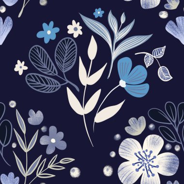 Güz Kış Şablonu Kapak, Bayrak ve Notlar için Arkaplan Çizimi. Sonbahar Estetik Arkaplanı. Bitki ve Çiçek Desenli Arkaplan. 