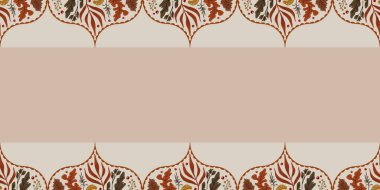 Güz Kış Şablonu Kapak, Bayrak ve Notlar için Arkaplan Çizimi. Sonbahar Estetik Arkaplanı. Bitki ve Çiçek Desenli Arkaplan. 